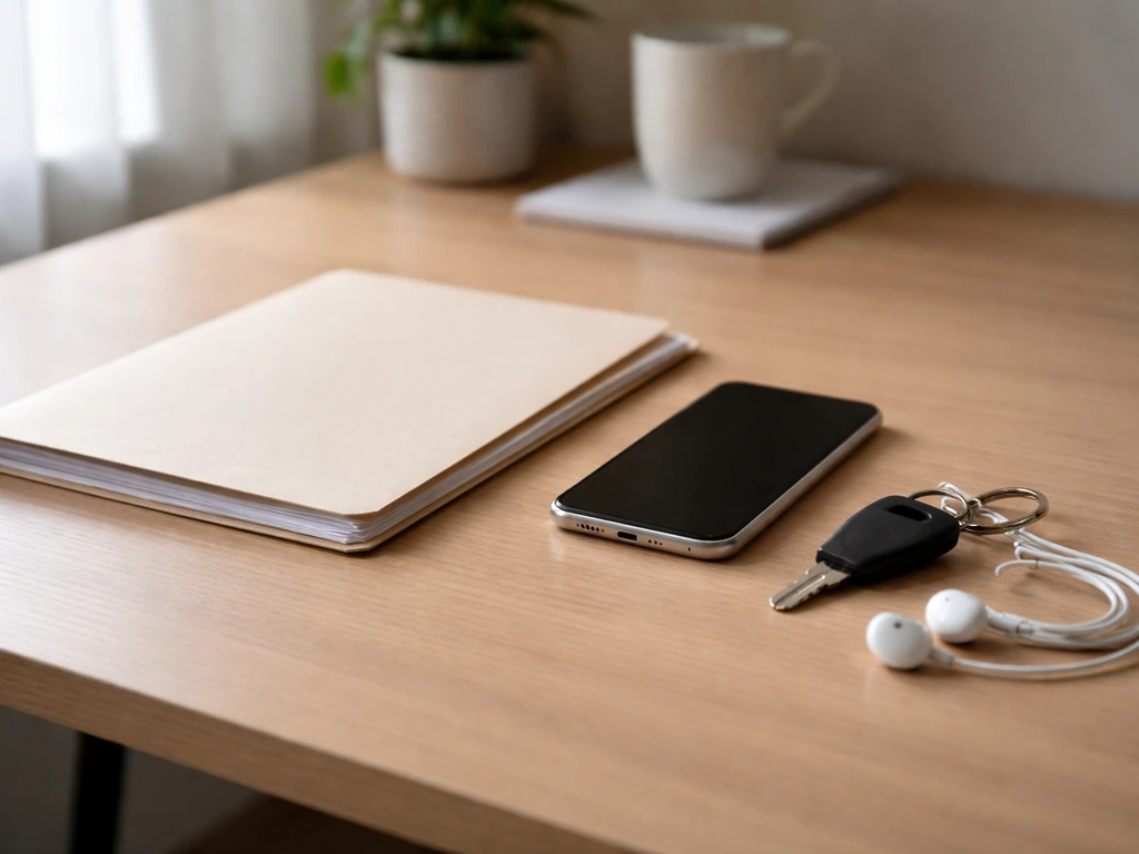 Reality TV–style scene with a smartphone and a contract folder on a tidy desk, symbolizing appearance fees.
