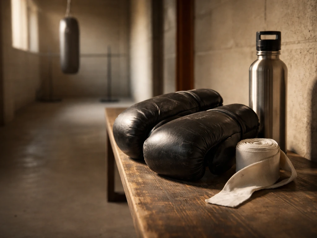 Symbolic boxing-themed scene suggesting a former pro boxer and public interest in wealth